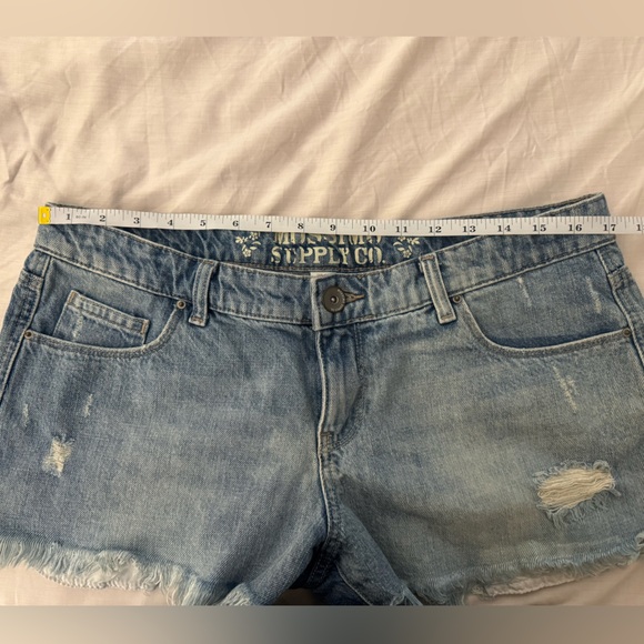 Women's Blue Denim Shorts - Picture 6 of 6